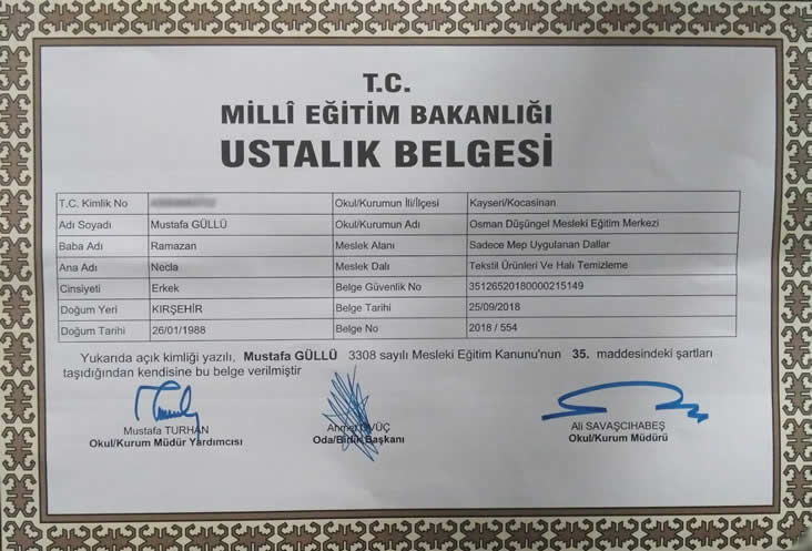 Ustalık Belgesi